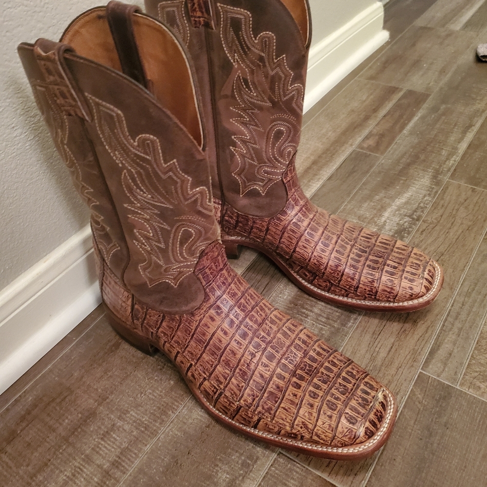 Boulet Caiman Cowboy Boots 12e